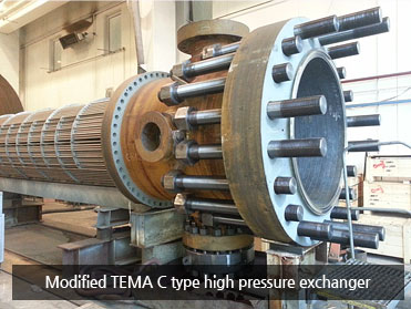 Modified TEMA C type high pressure exchanger